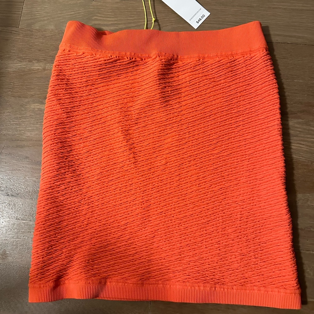 Orange stretchy skirt